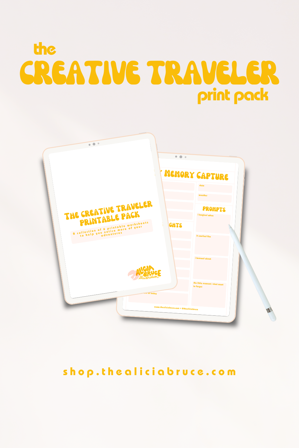The Creative Traveler Print Pack (downloadable PDF)