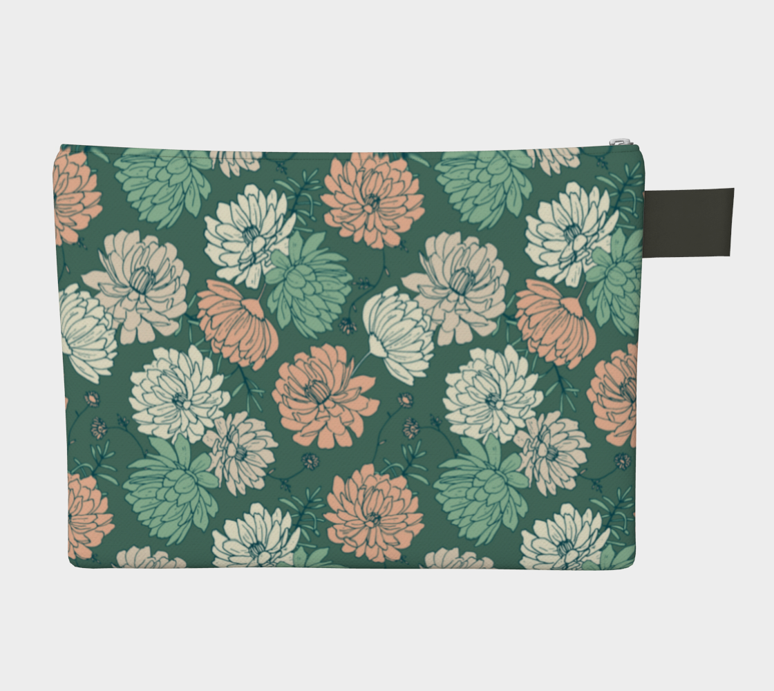 Henriette Zipper Pouch in Vine