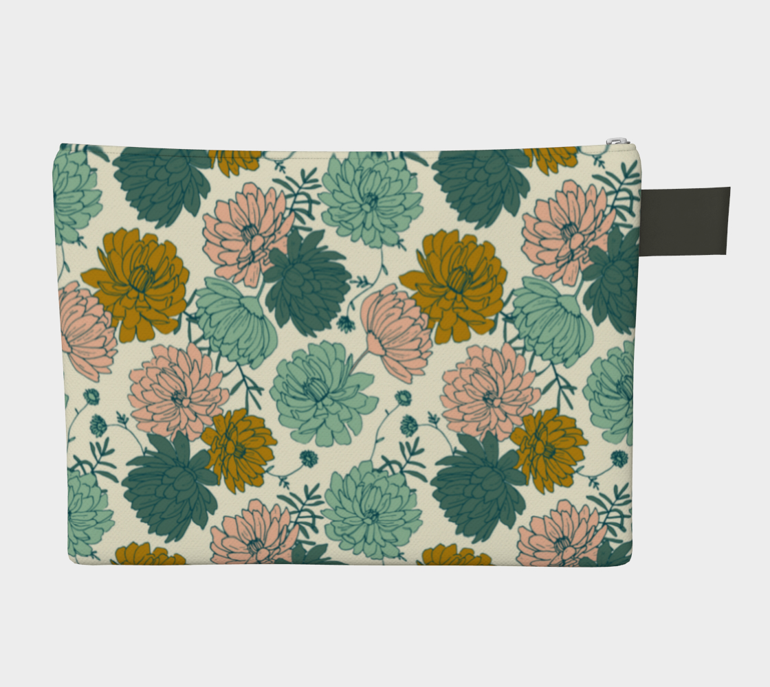 Henriette Zipper Pouch in Cream