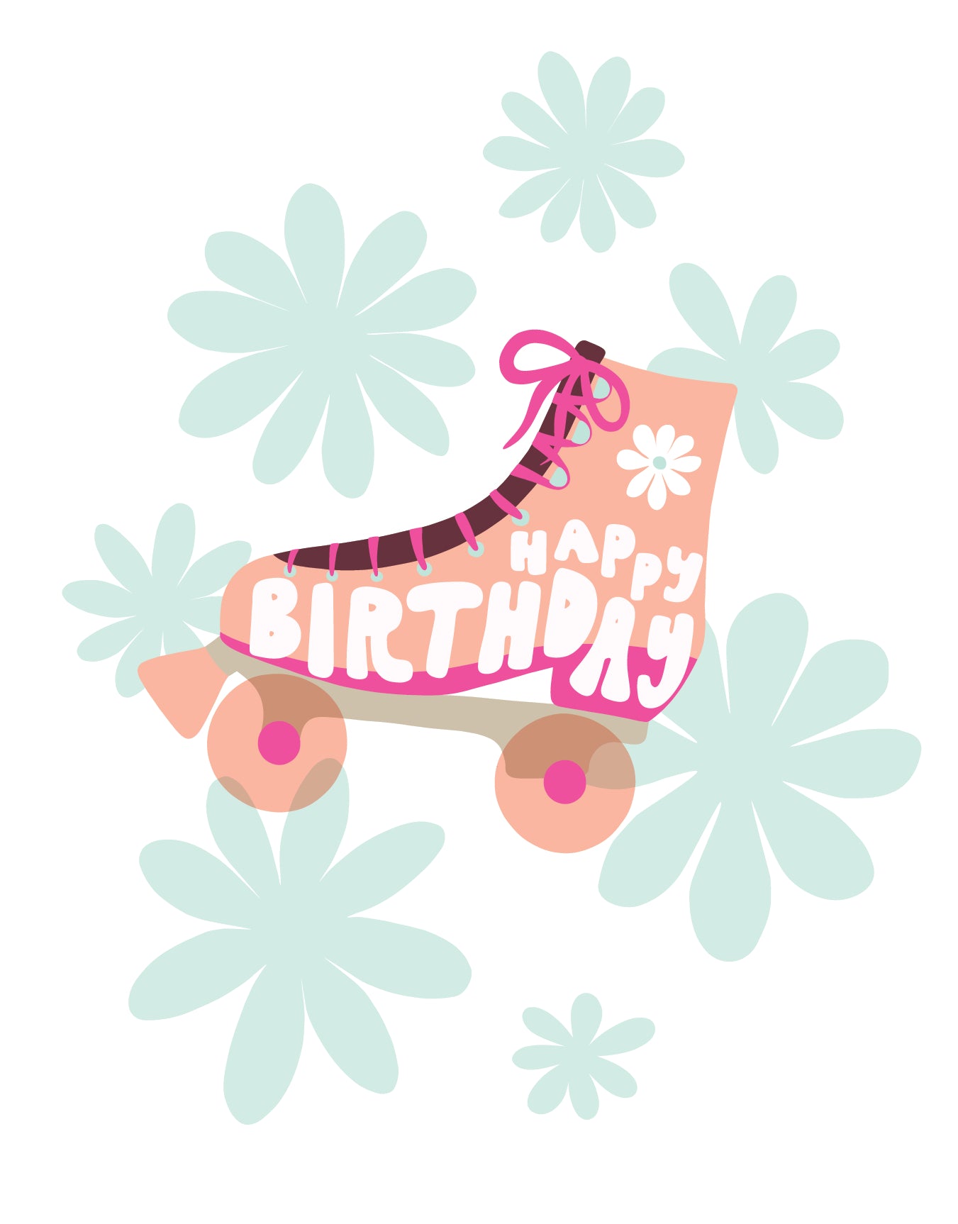 Roller Skate Party Birthday Card