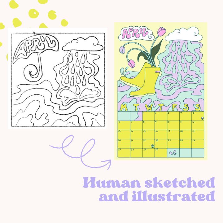 A Year of Good Vibes 2026 Calendar