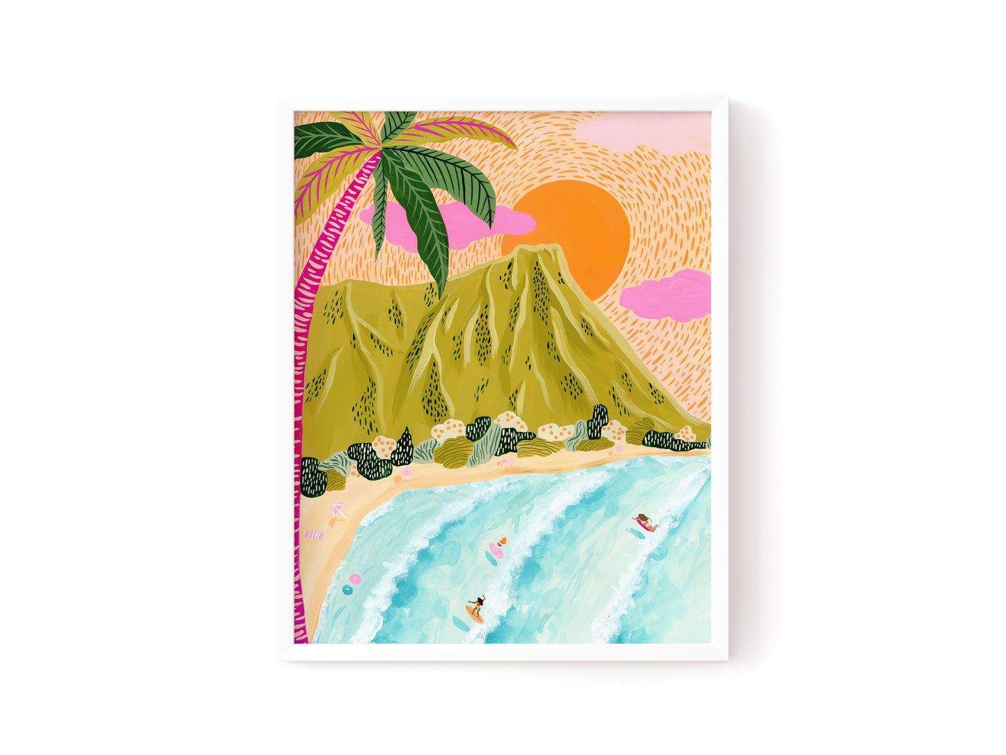 Waikiki Diamond Head Art Print