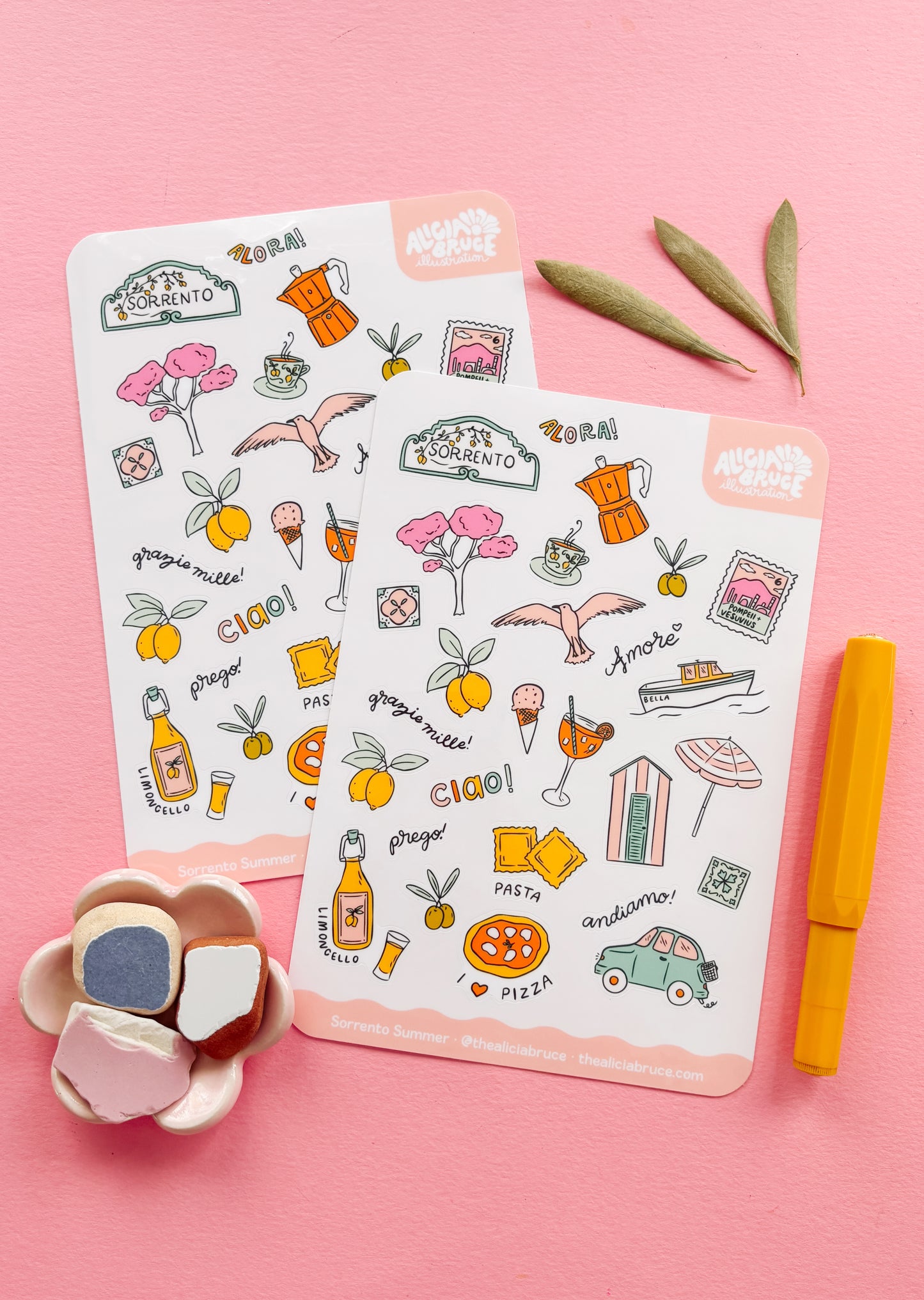 Sorrento Summer Sticker Sheet