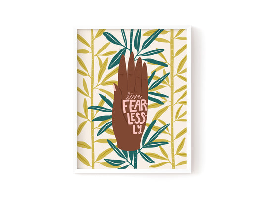 Live Fearlessly Mudra in Brown