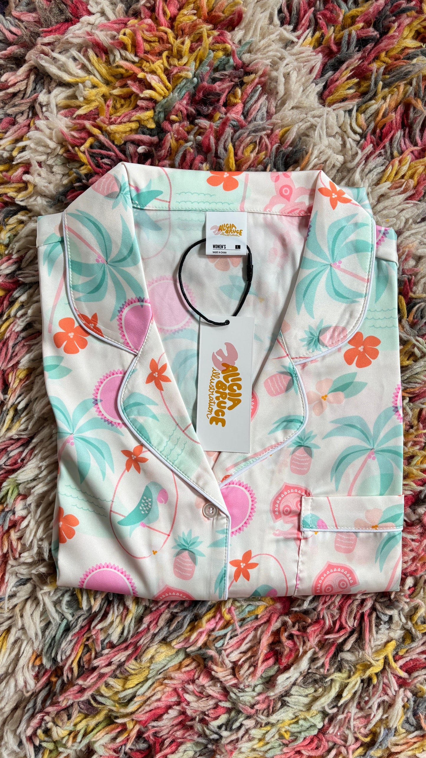 Pajama Top in Polynesian Pastel