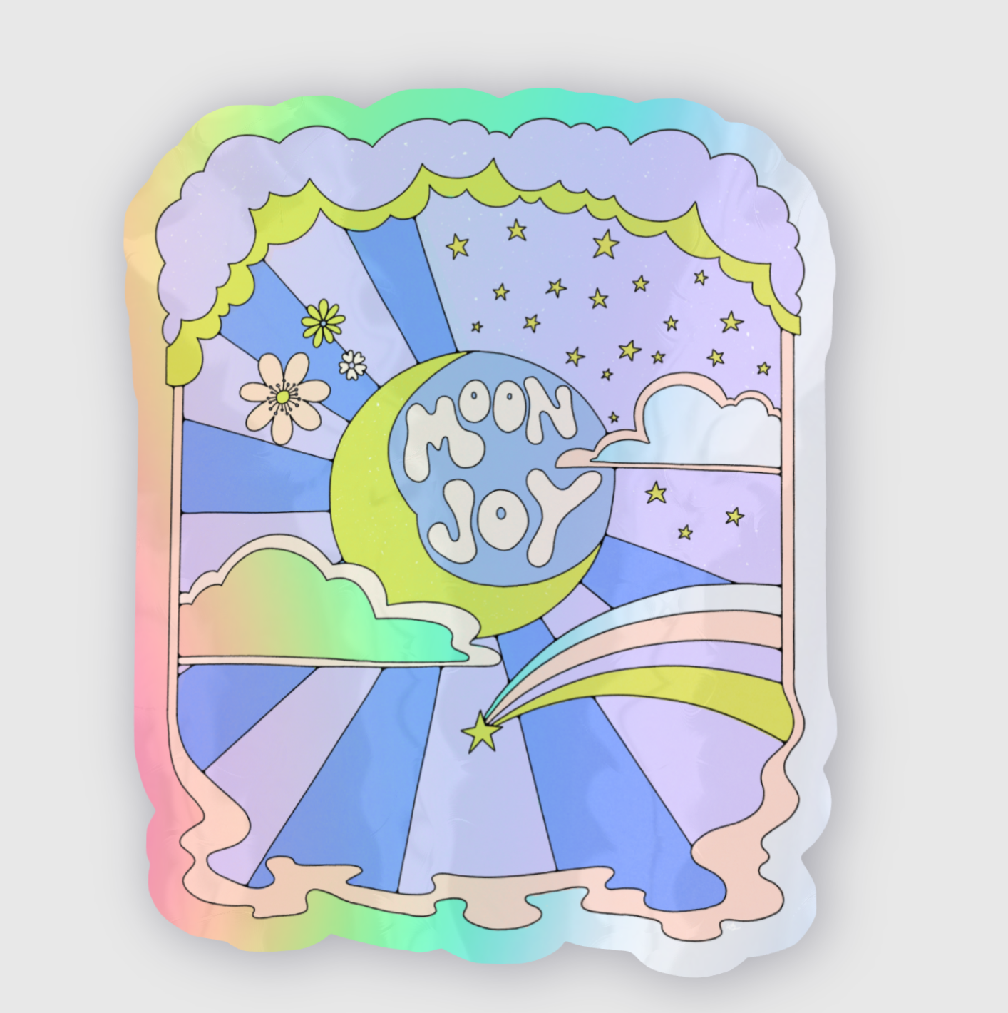 Moon Joy • Vinyl Holographic Sticker