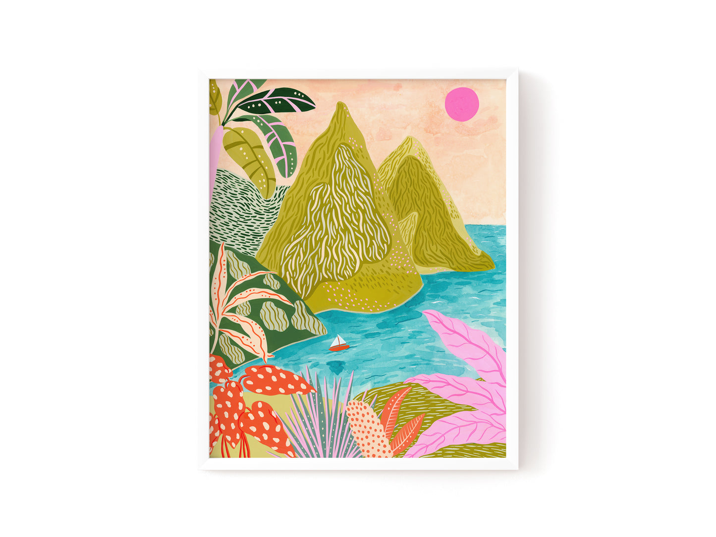 St. Lucia Pitons Art Print