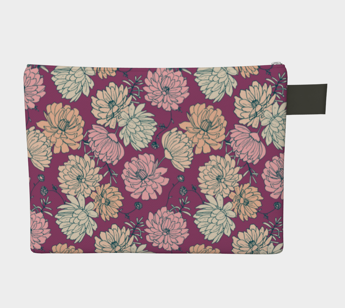 Henriette Zipper Pouch in Plum