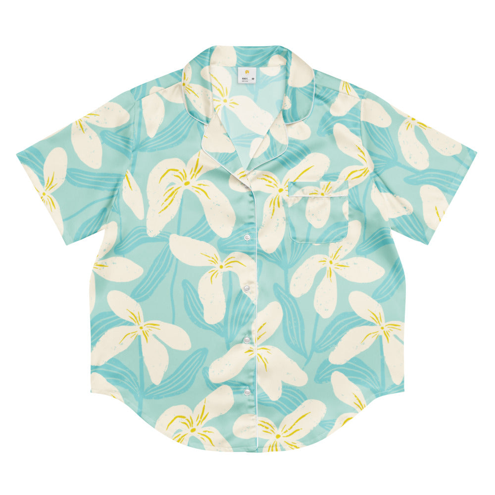 Pajama Top in Caribbean Blue