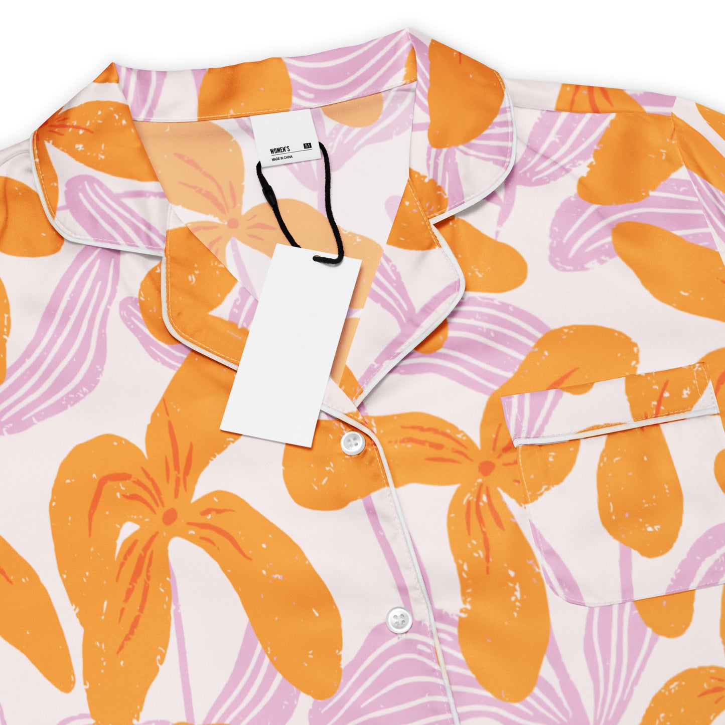 Pajama Top in Tropical Orange
