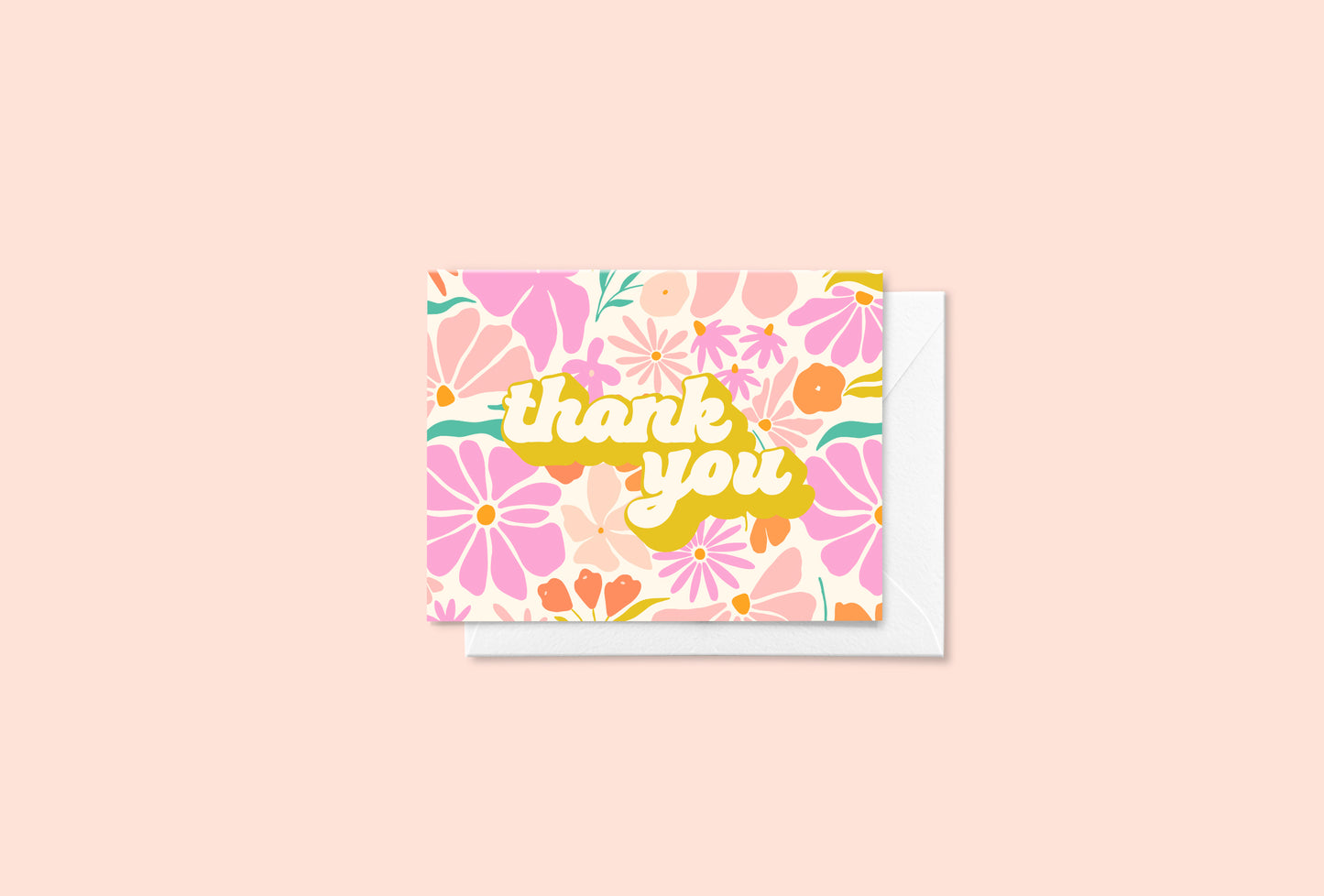 Bright Floral Thank You Card