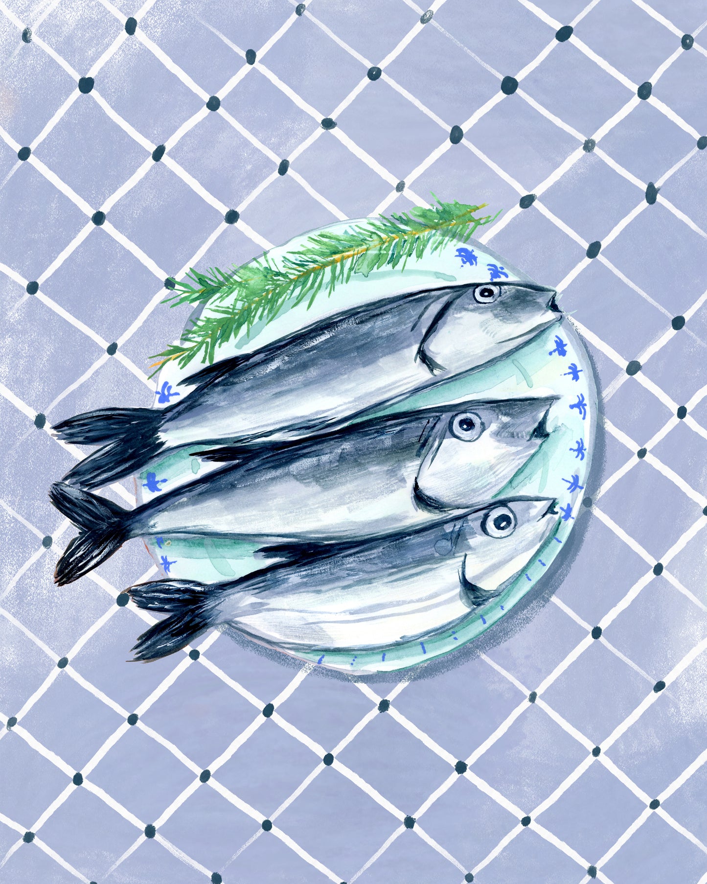 Trois Poissons Art Print