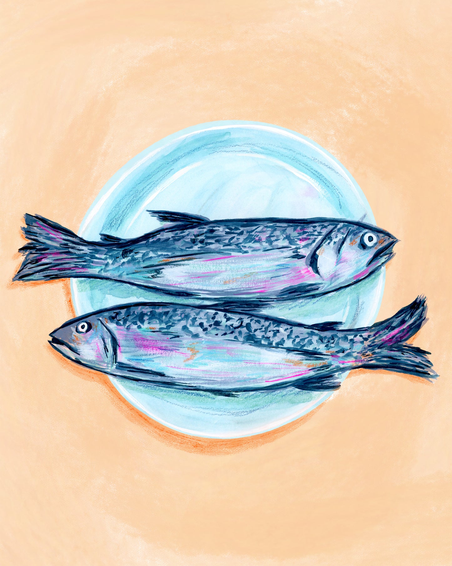 Deux Poissons Art Print