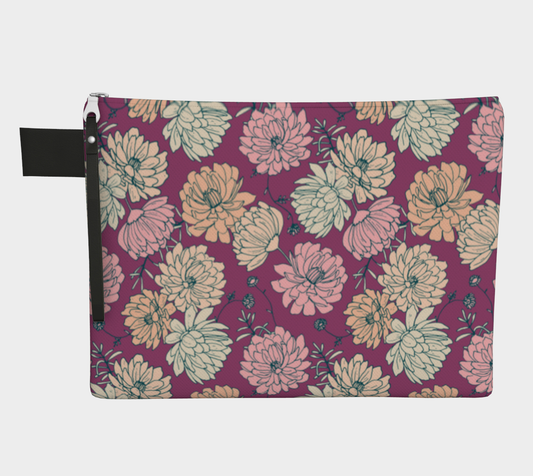 Henriette Zipper Pouch in Plum