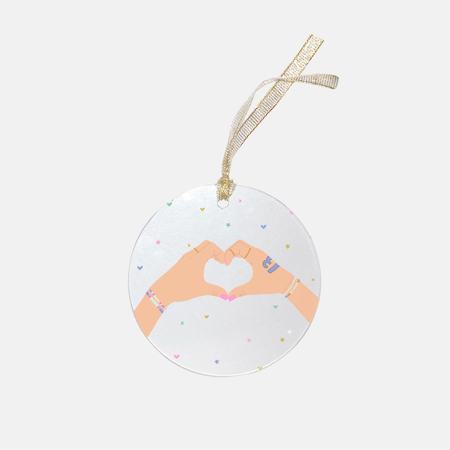 Swiftie Hand Heart Acrylic Ornament