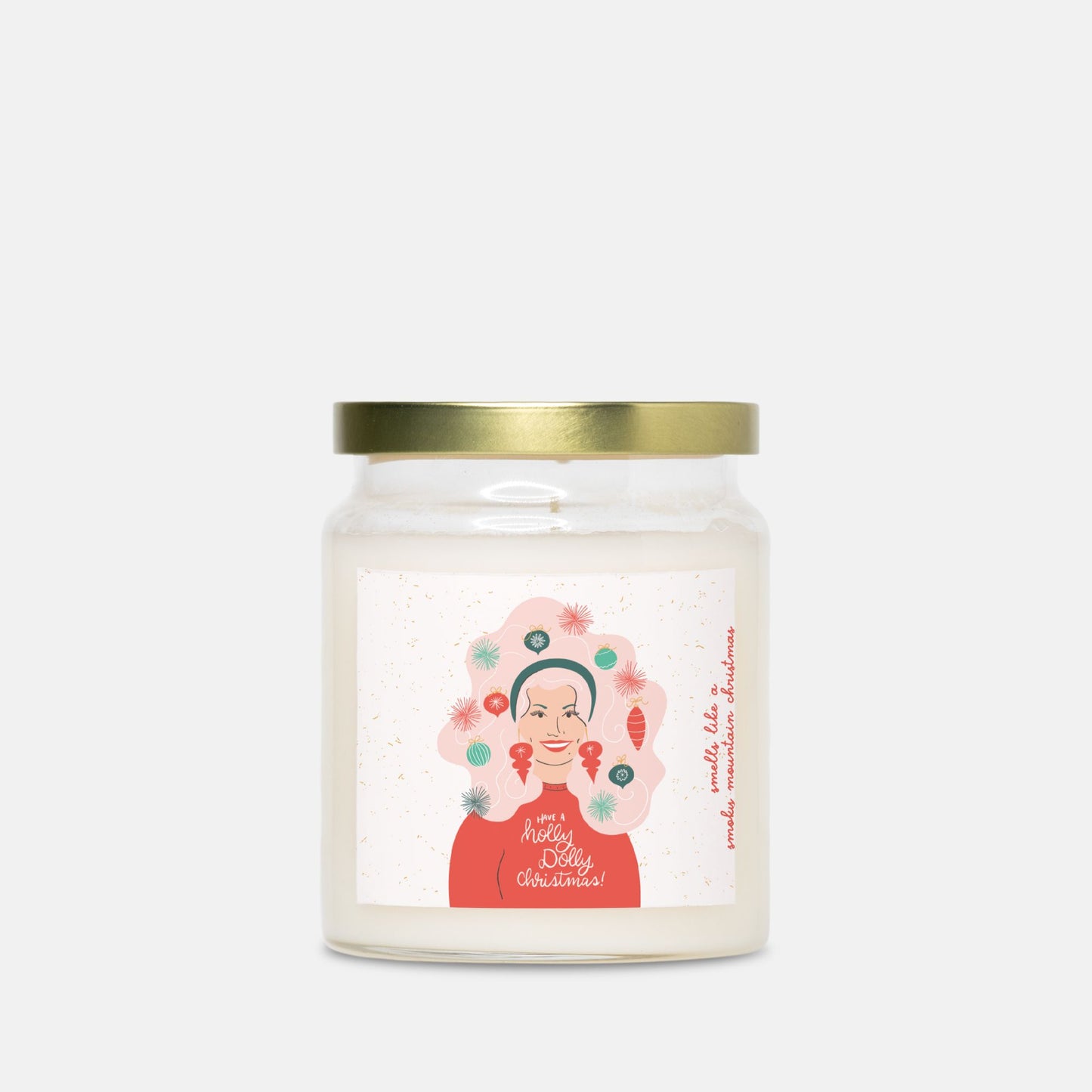 Holly Dolly Christmas Apothecary Jar Candle