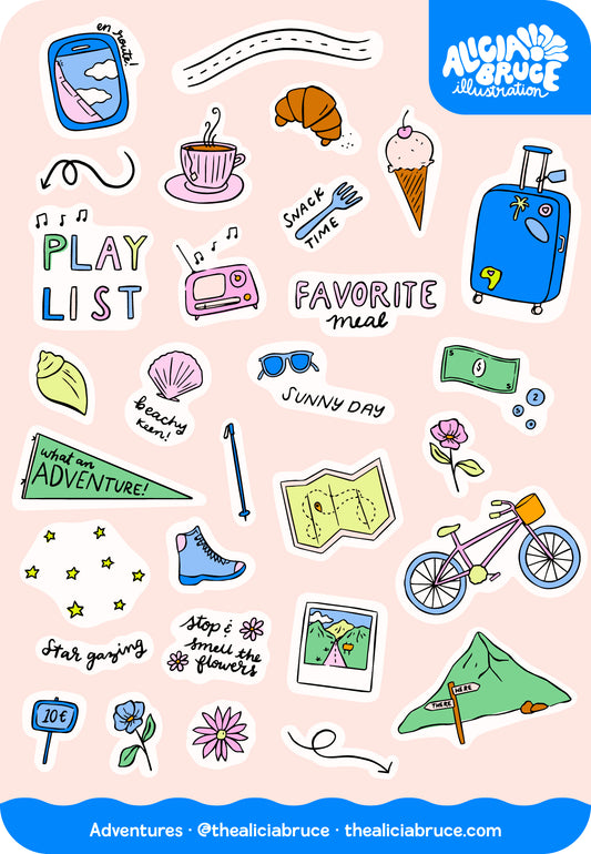 Adventures Sticker Sheet