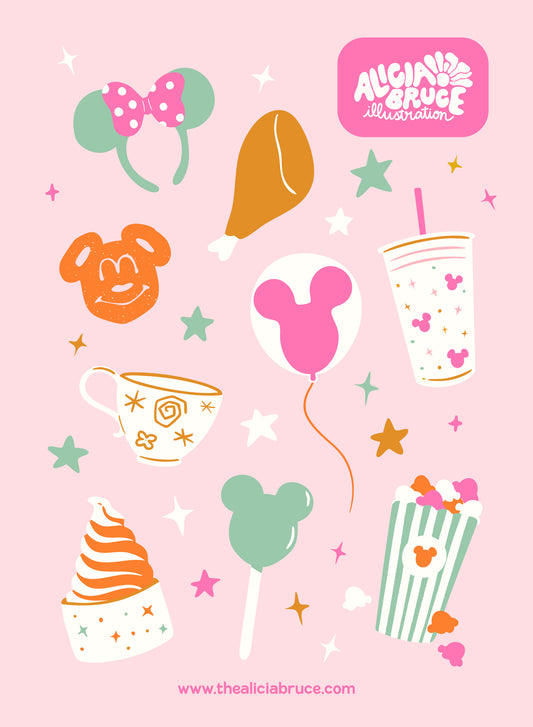 Magical Snacks Sticker Sheet