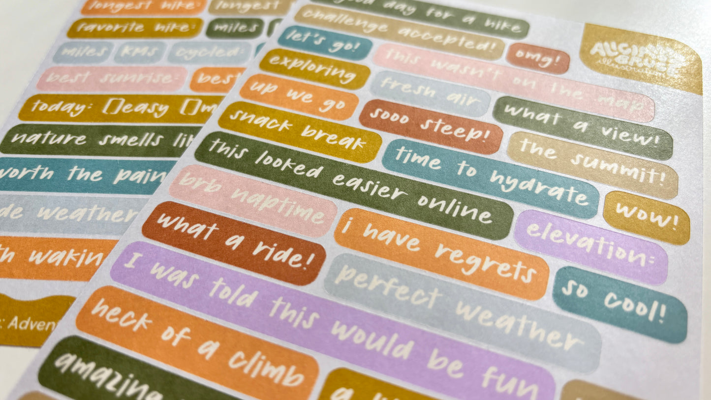 Outdoor Adventure Washi Sticker Set