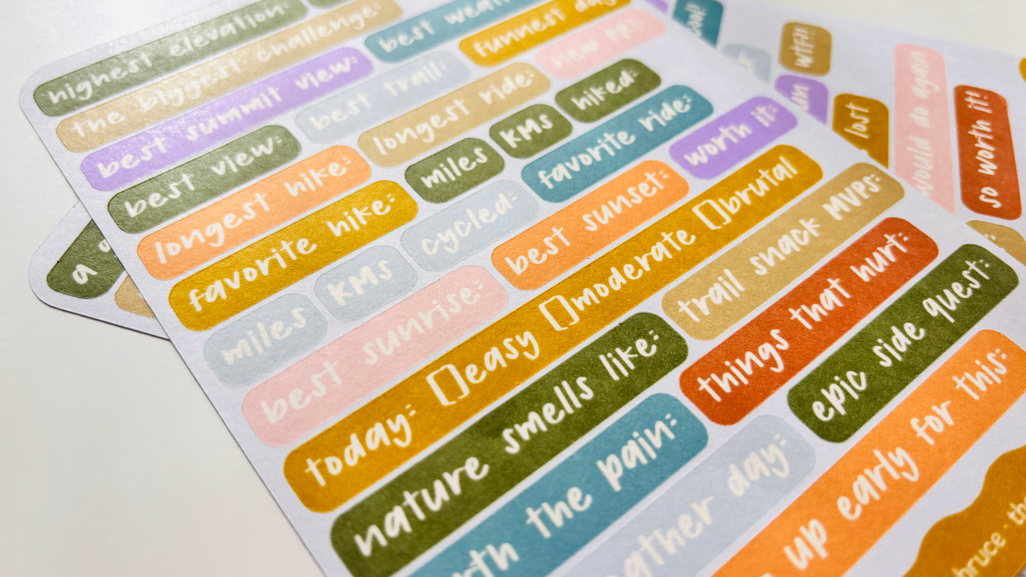 Outdoor Adventure Washi Sticker Set