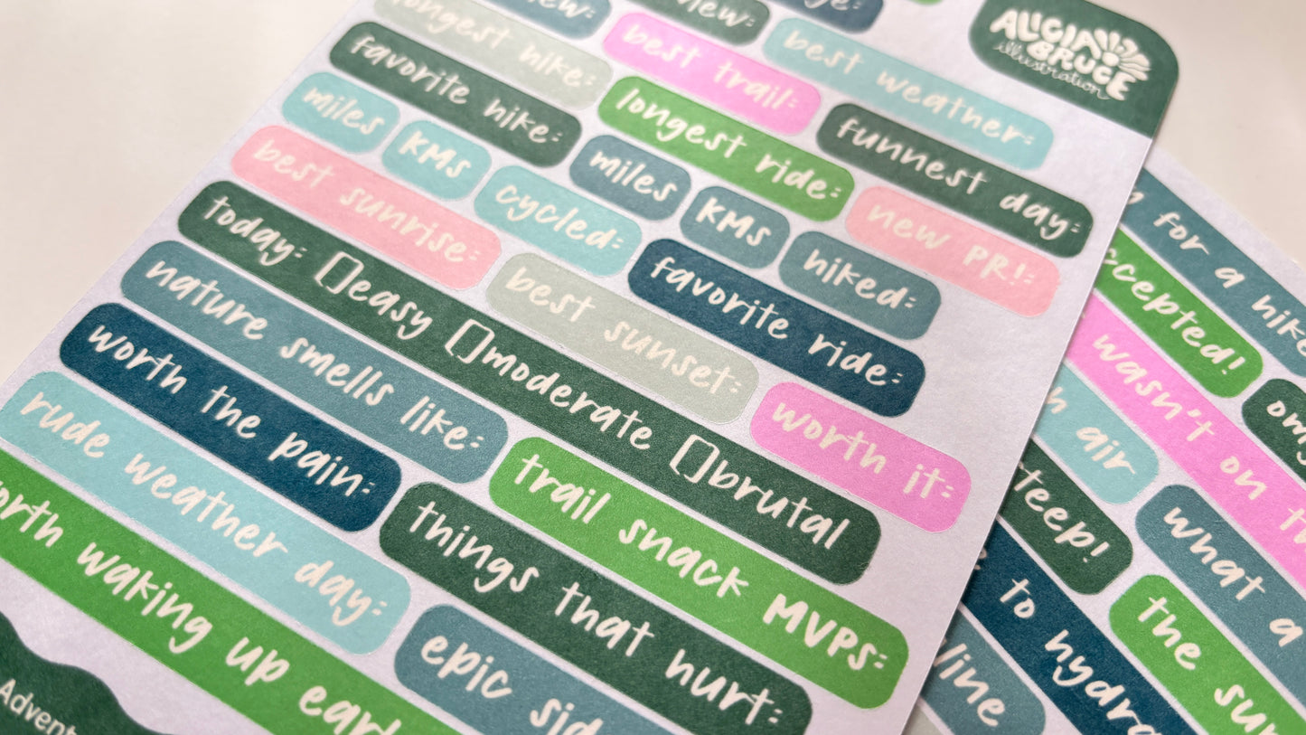 Outdoor Adventure Washi Sticker Set