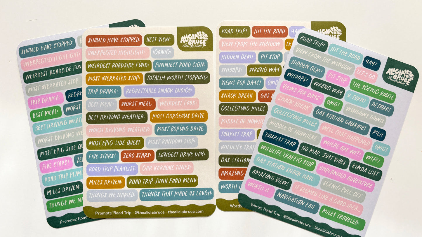 Road Trip Washi Sticker Set