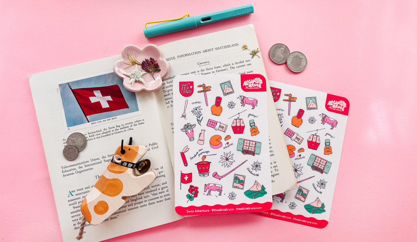 Swiss Adventure Sticker Sheet