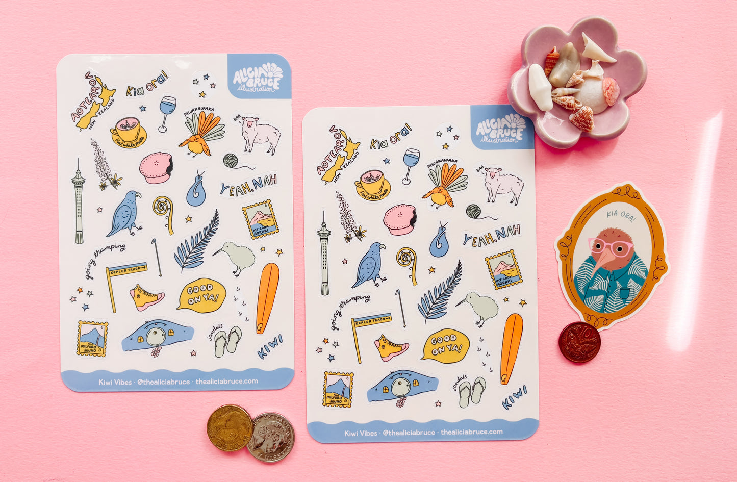Kiwi Vibes Sticker Sheet