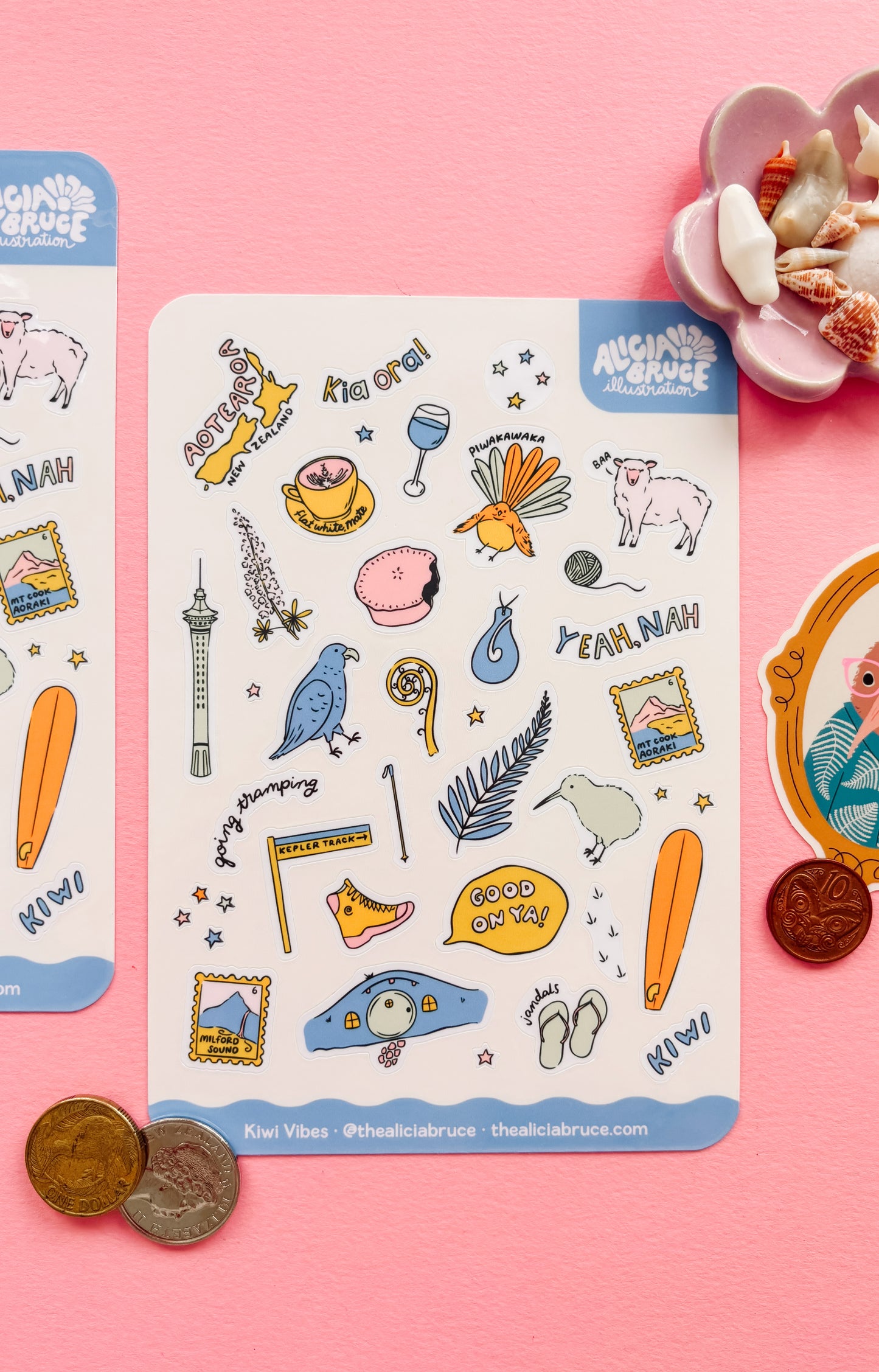 Kiwi Vibes Sticker Sheet