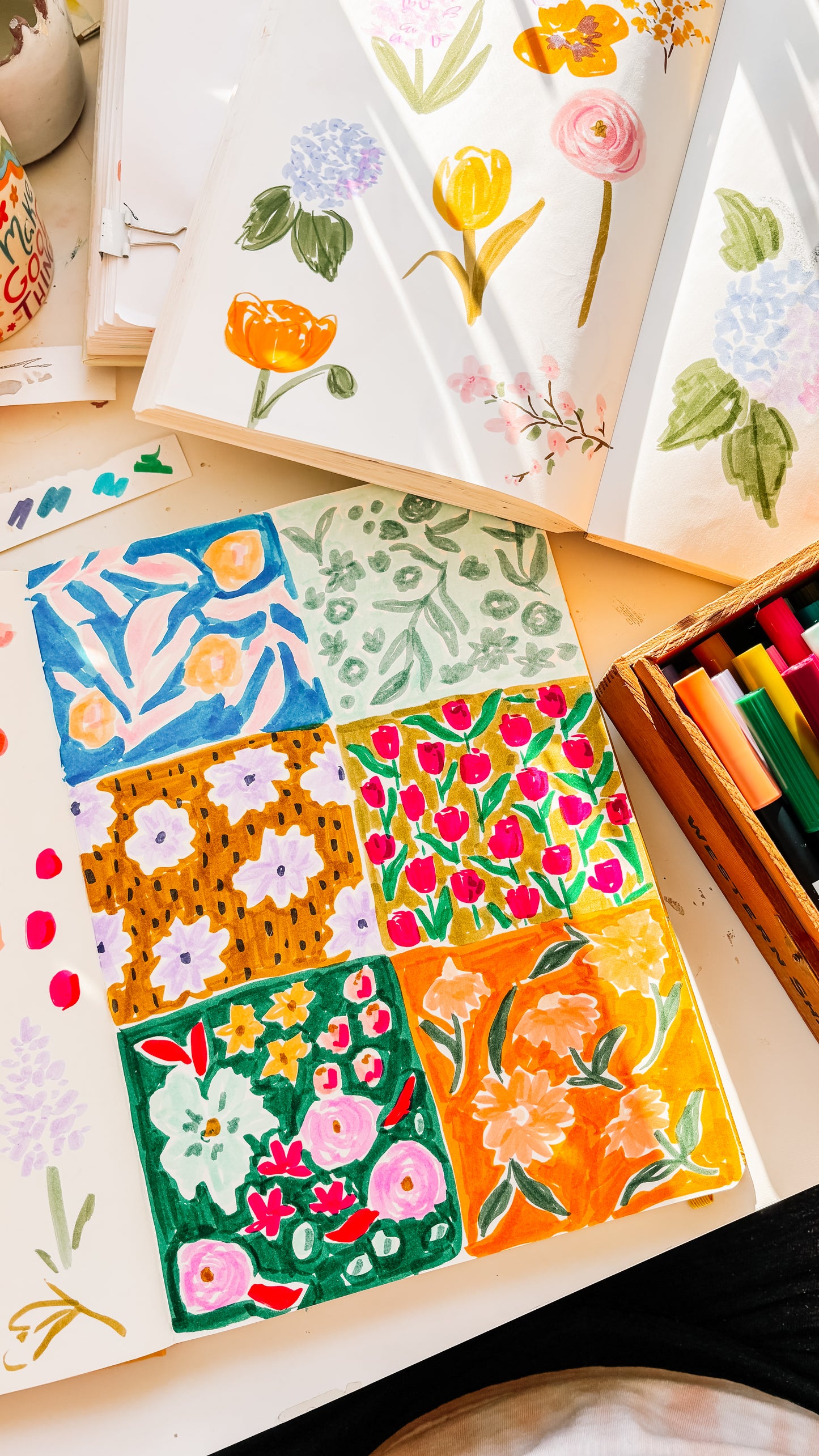 Crafternoons at KSC: Loose Floral Watercolor Patterns