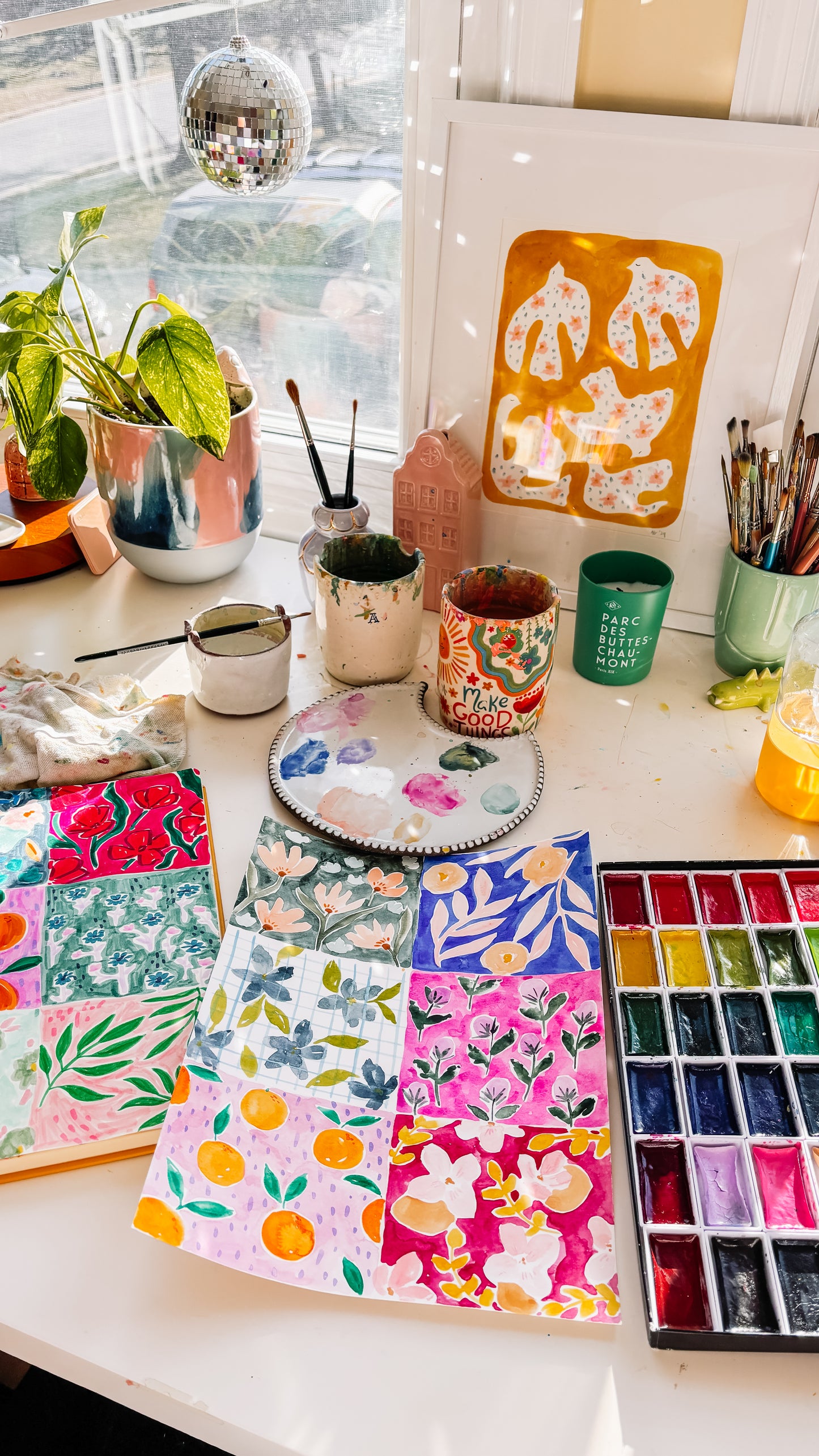 Crafternoons at KSC: Loose Floral Watercolor Patterns