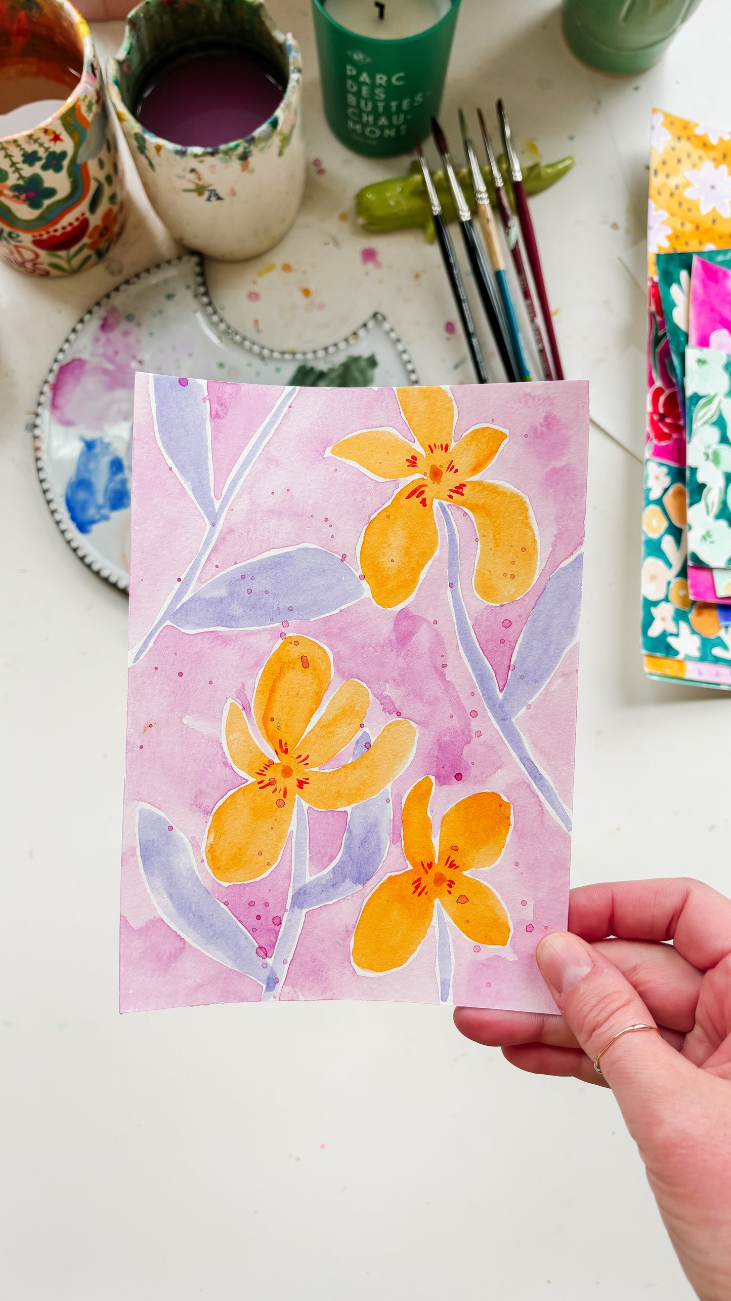 Paint + Sip: Loose Floral Watercolor Patterns