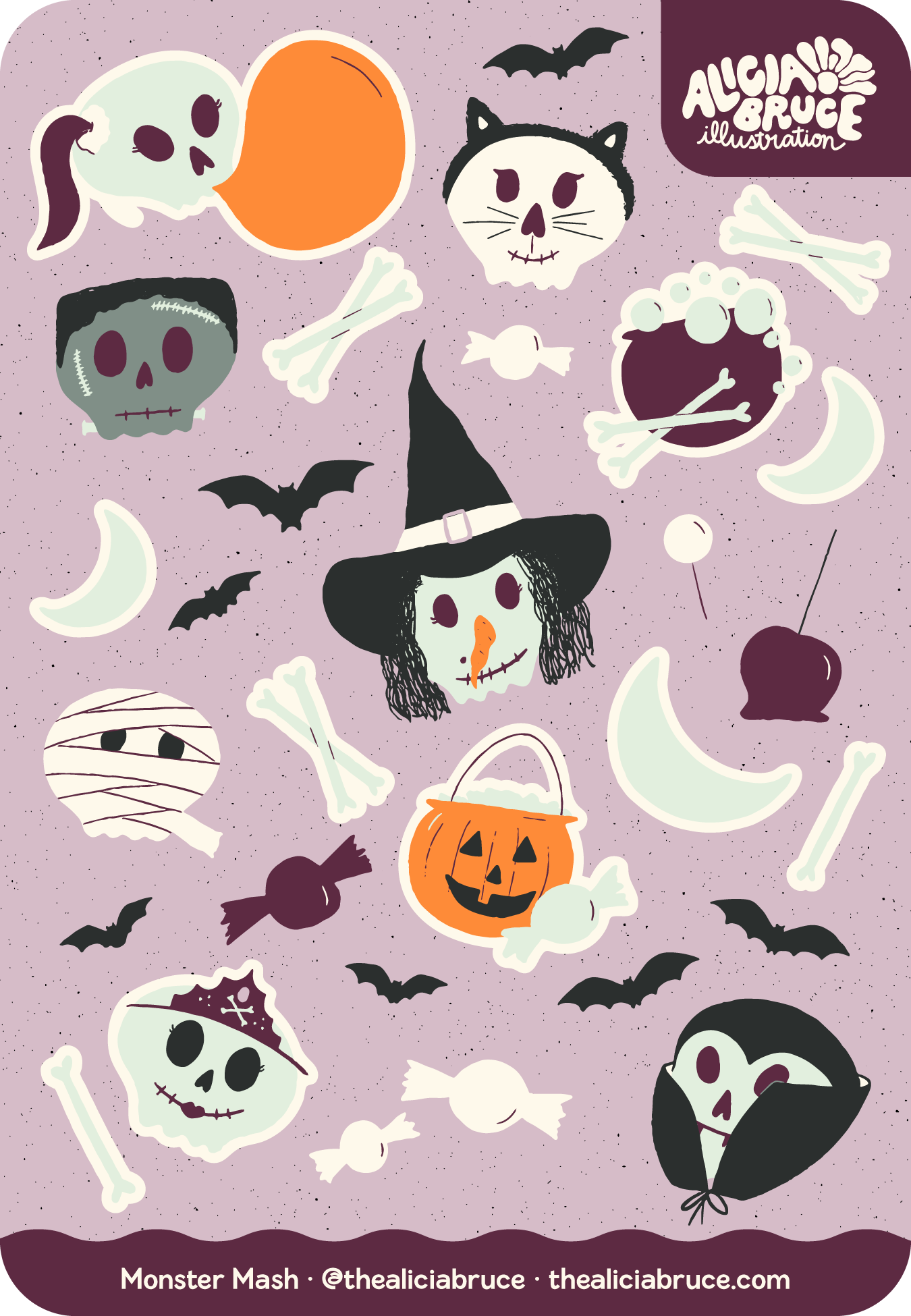Monster Mash Sticker Sheet