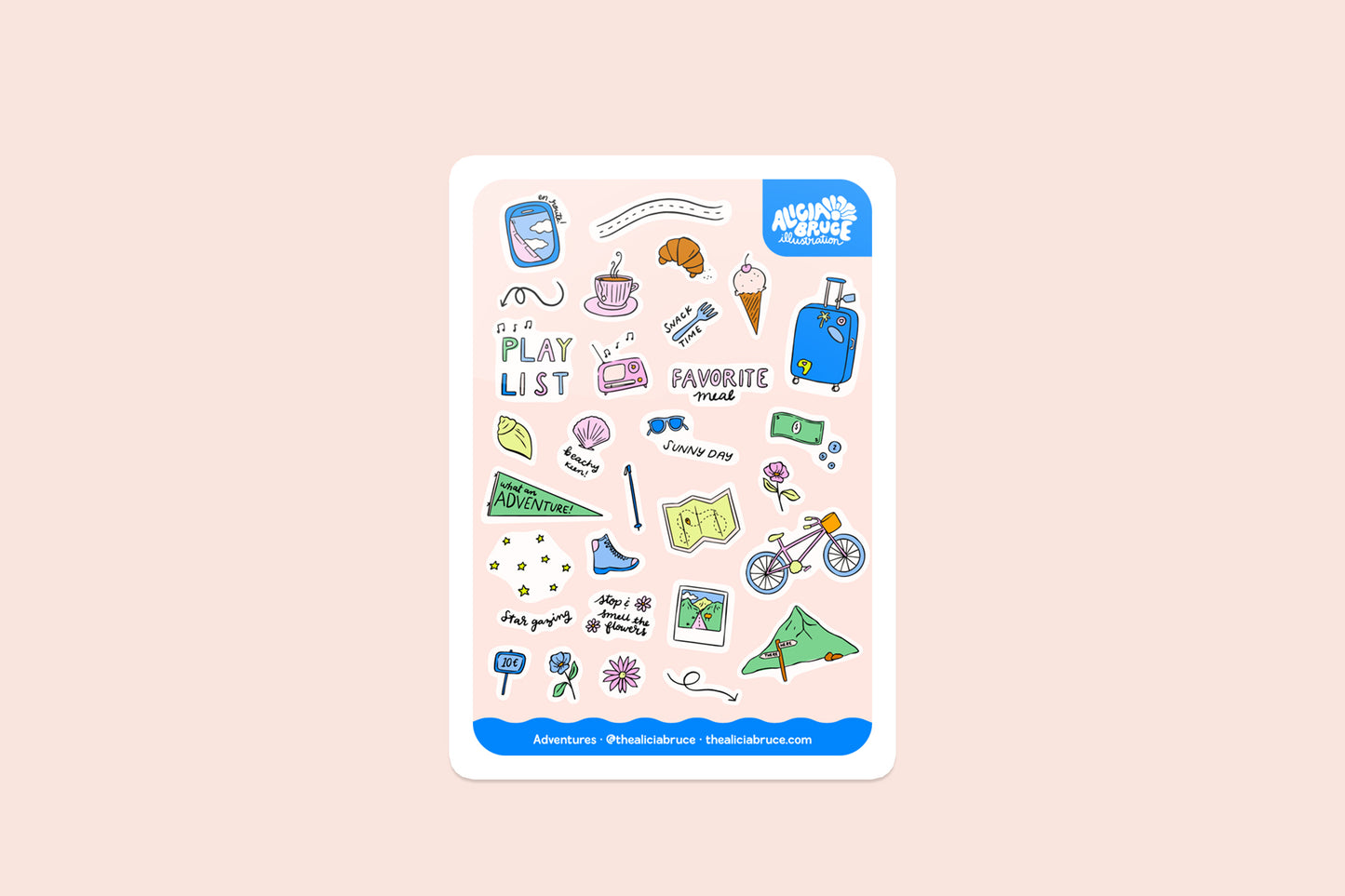 Adventures Sticker Sheet