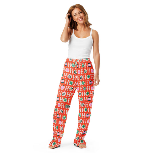 Women’s Pajama Pants in Ho Ho Ho-liday Red