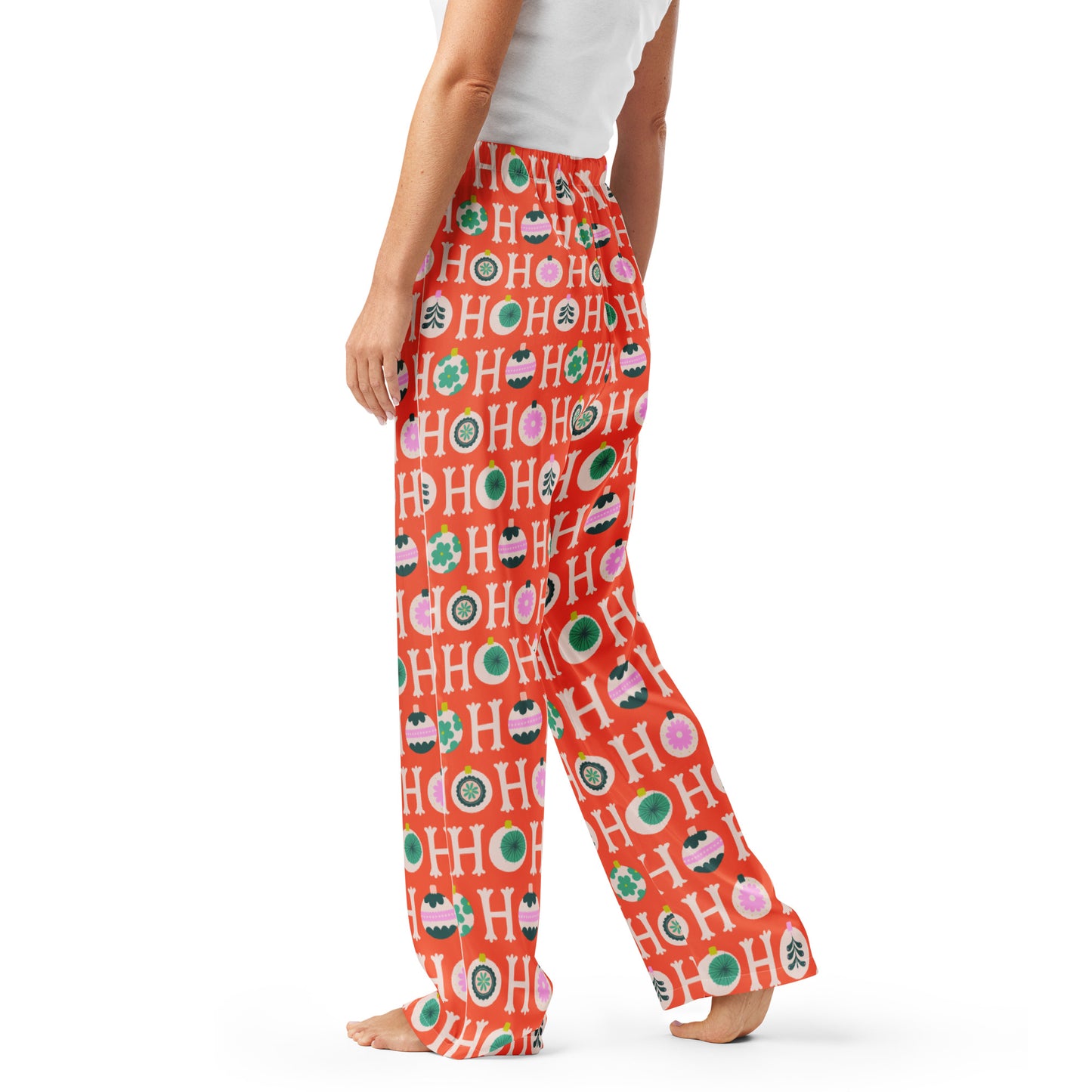 Women’s Pajama Pants in Ho Ho Ho-liday Red