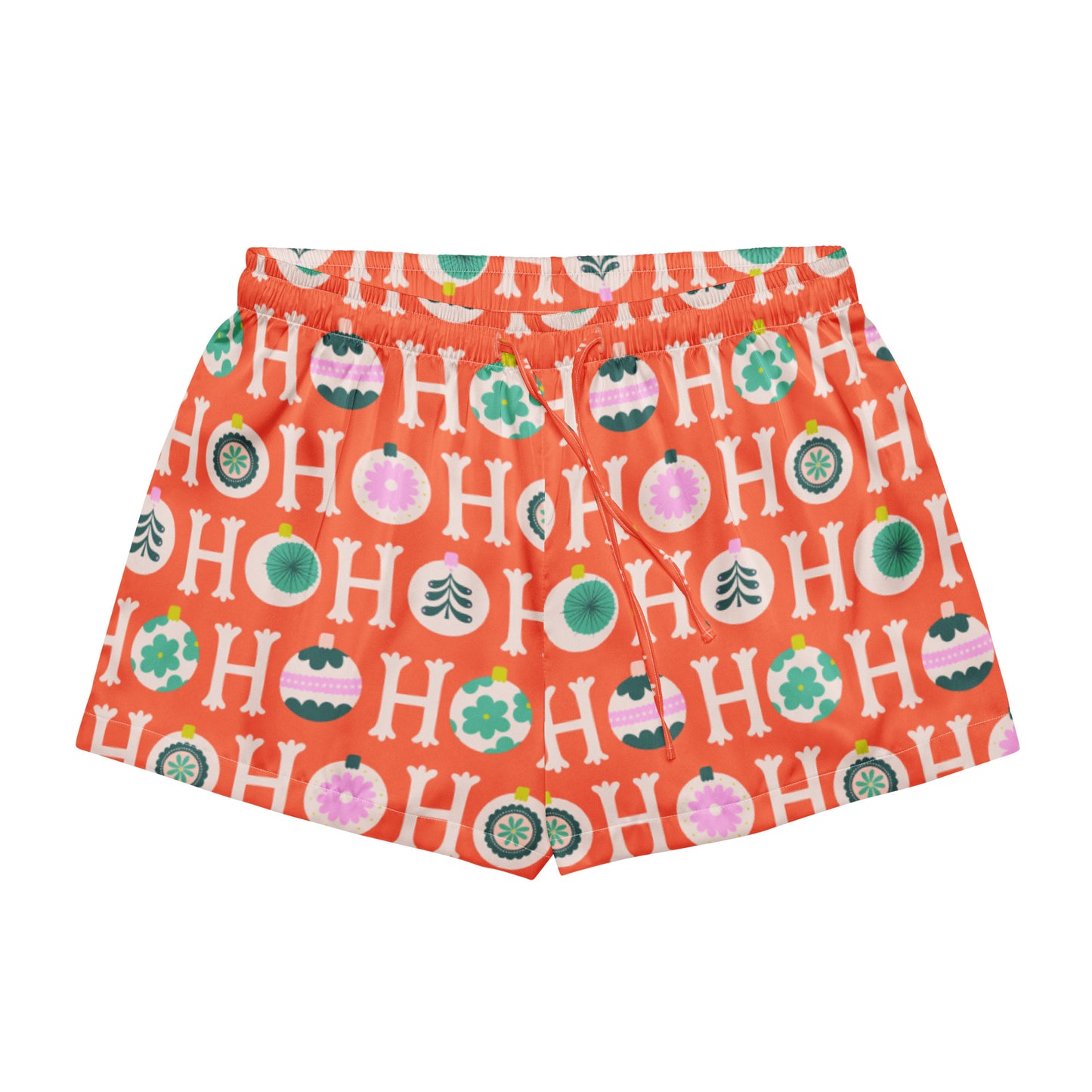 Women’s Pajama Shorts in Ho Ho Ho-liday Red