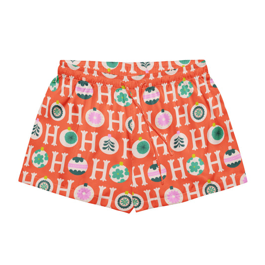 Women’s Pajama Shorts in Ho Ho Ho-liday Red
