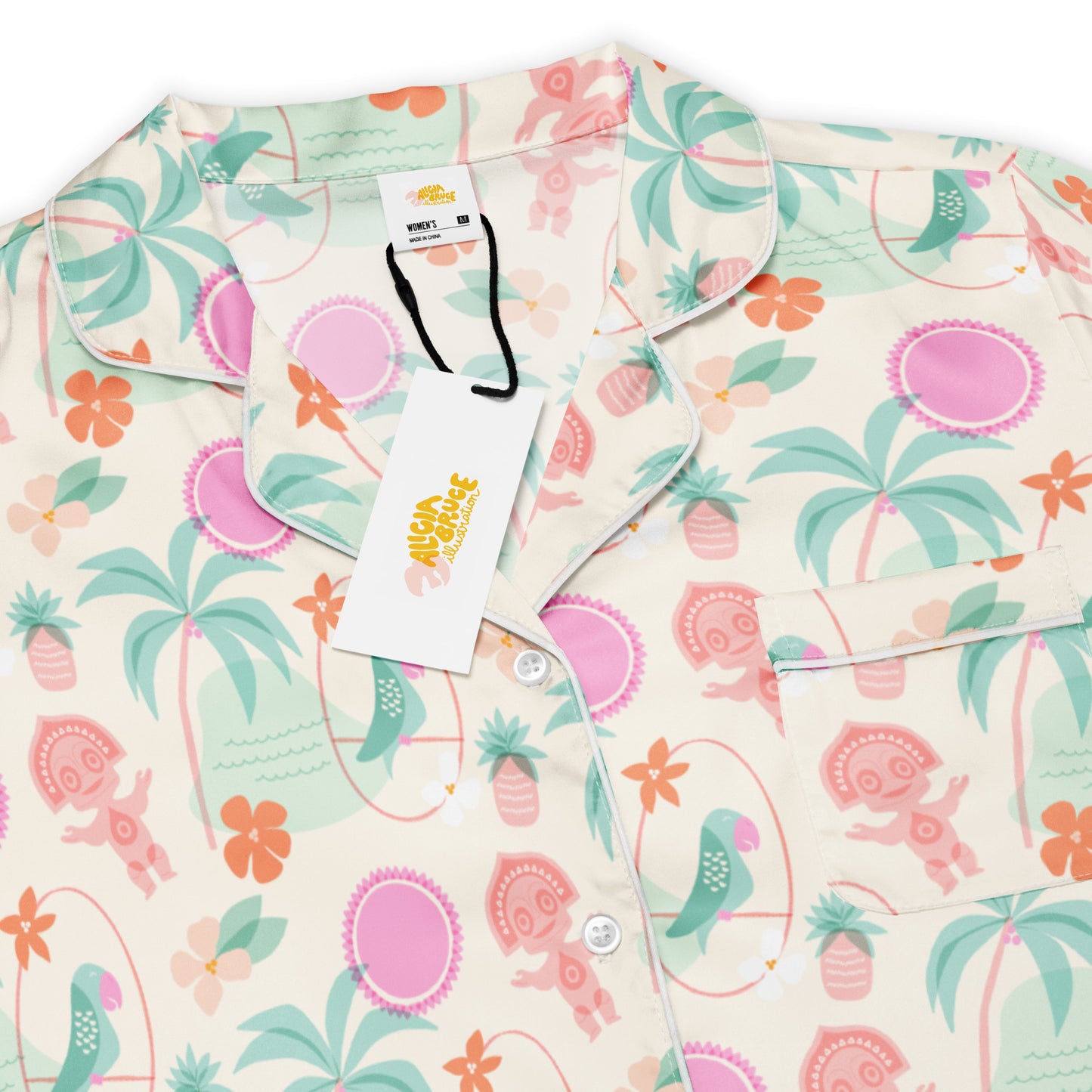 Pajama Top in Polynesian Pastel