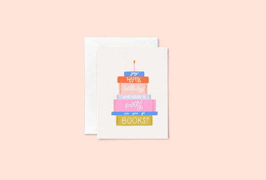 Bookish Birthday card