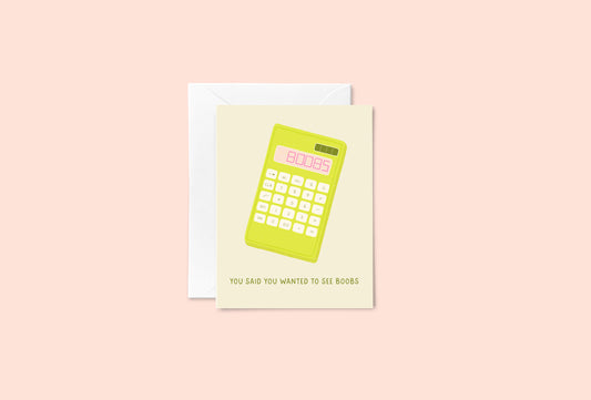 Boobs calculator card