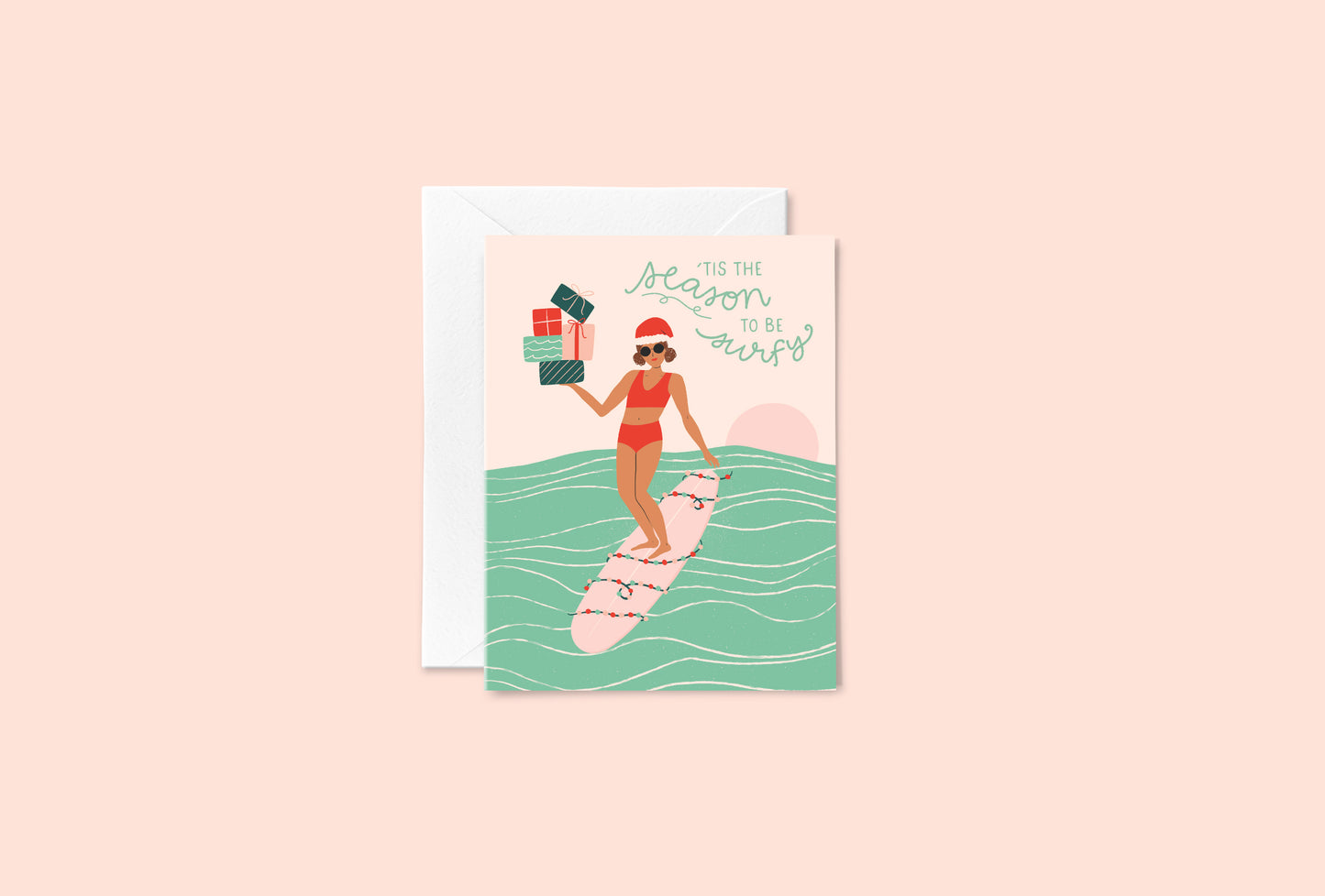 Tis the Season to be Surfy Christmas Card