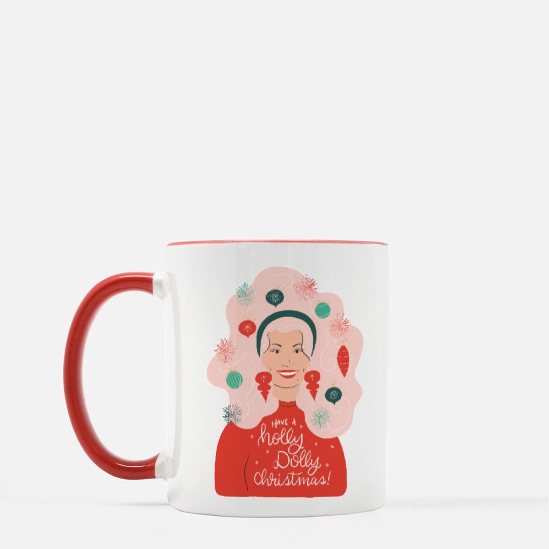 Holly Dolly Christmas Mug