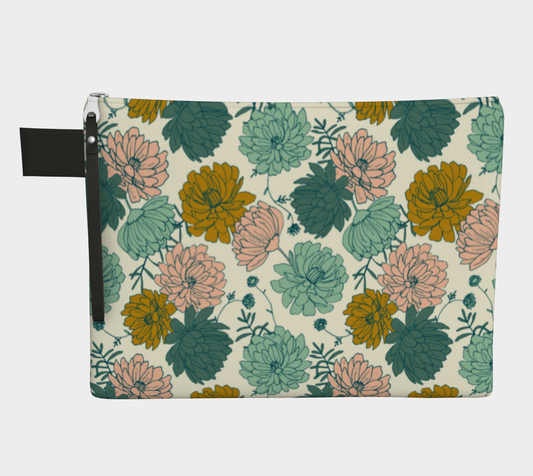 Henriette Zipper Pouch in Cream