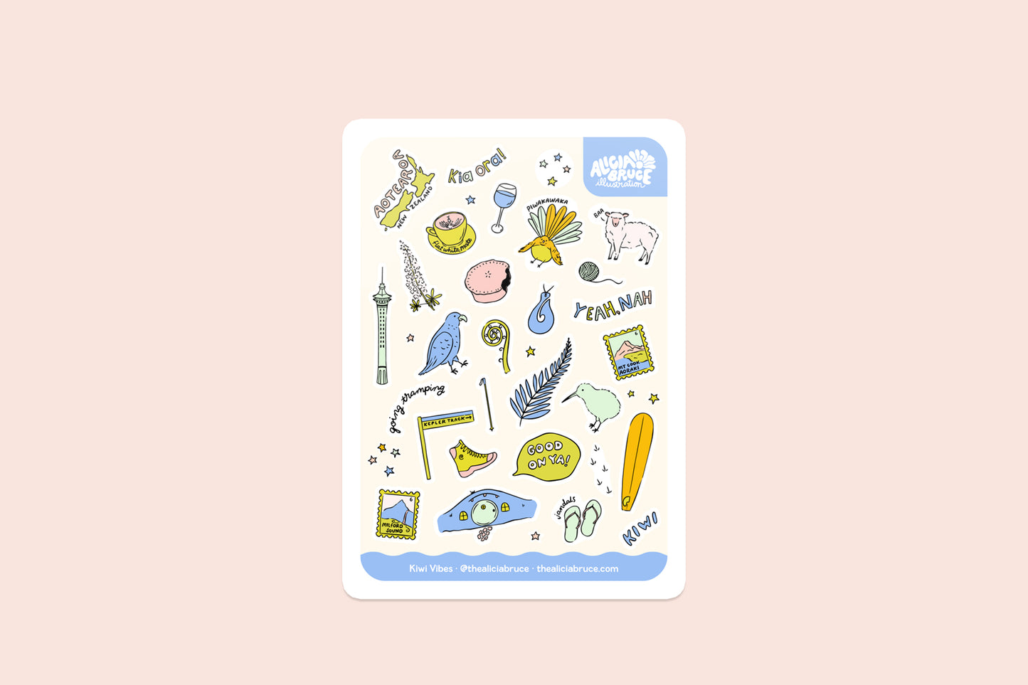 Kiwi Vibes Sticker Sheet