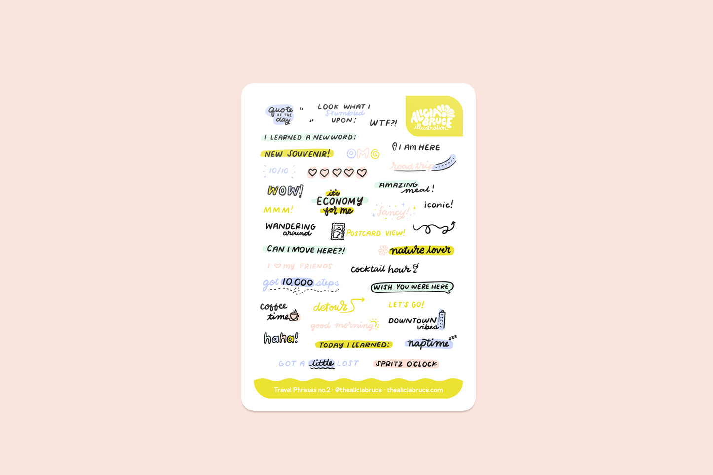 Travel Phrases Sticker Sheets 2-pk