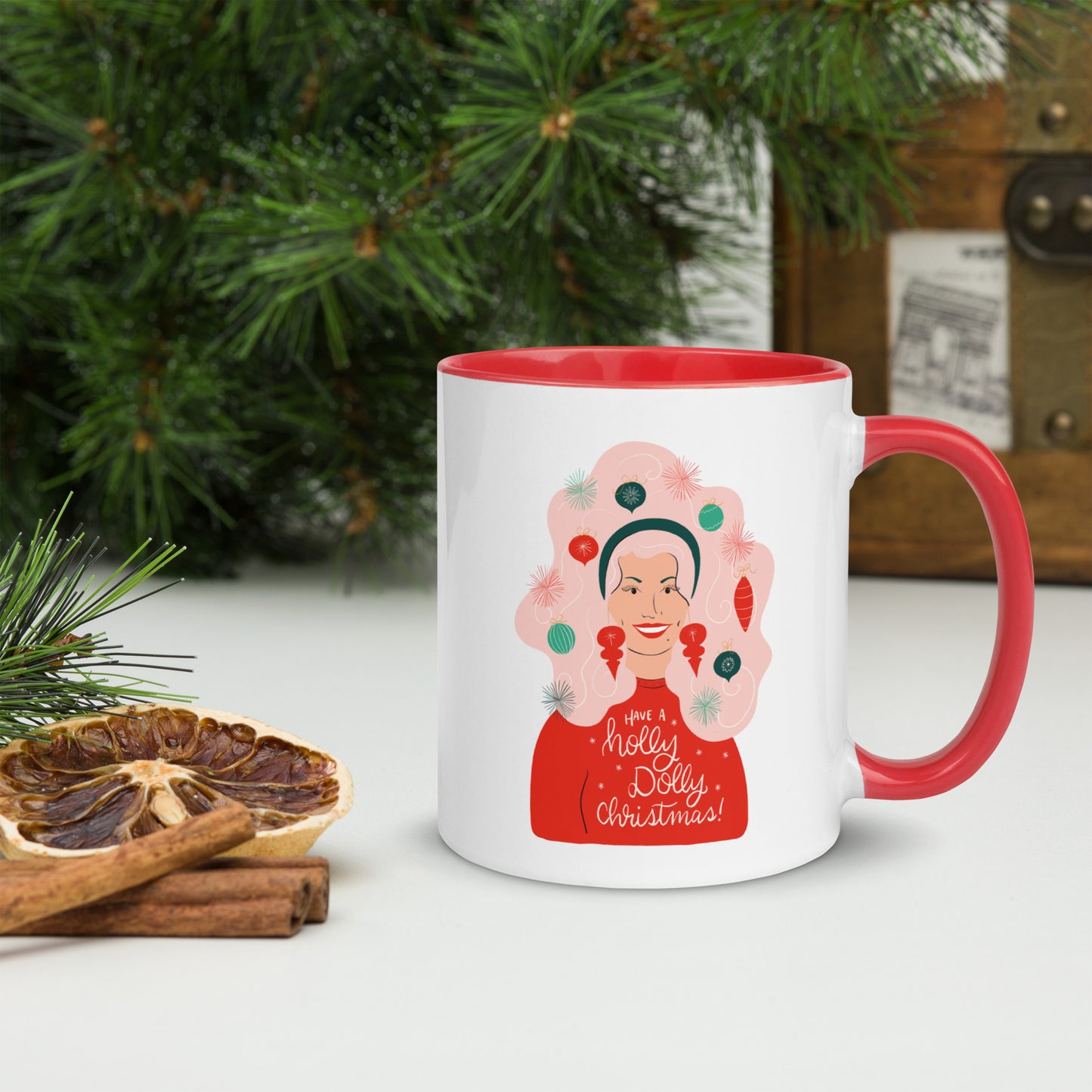 Holly Dolly Christmas Mug