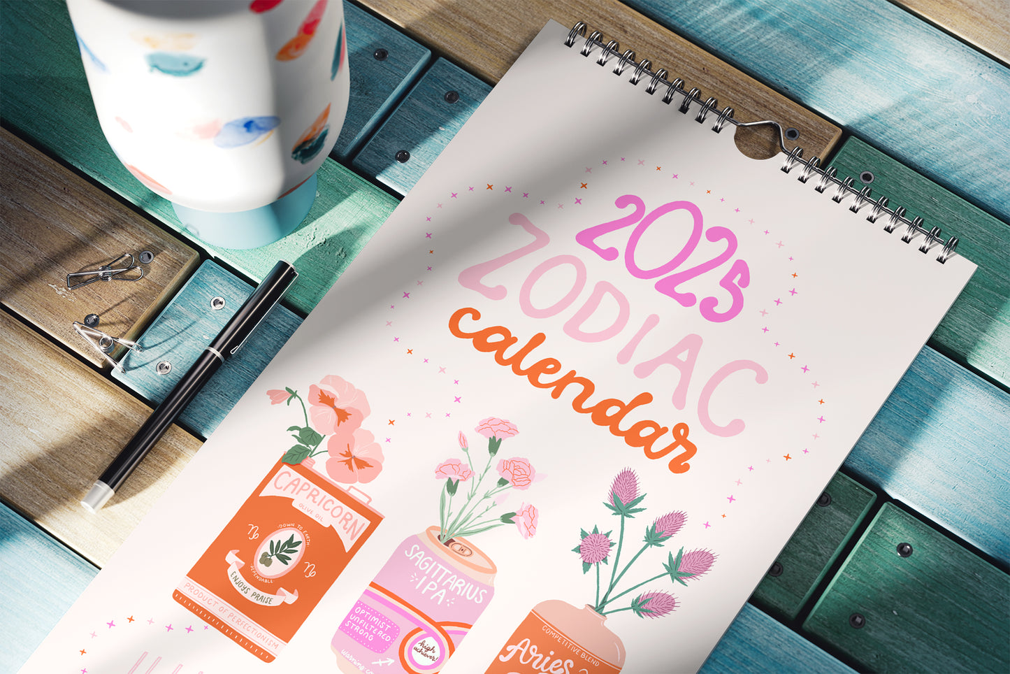 2025 Zodiac Wall Calendar