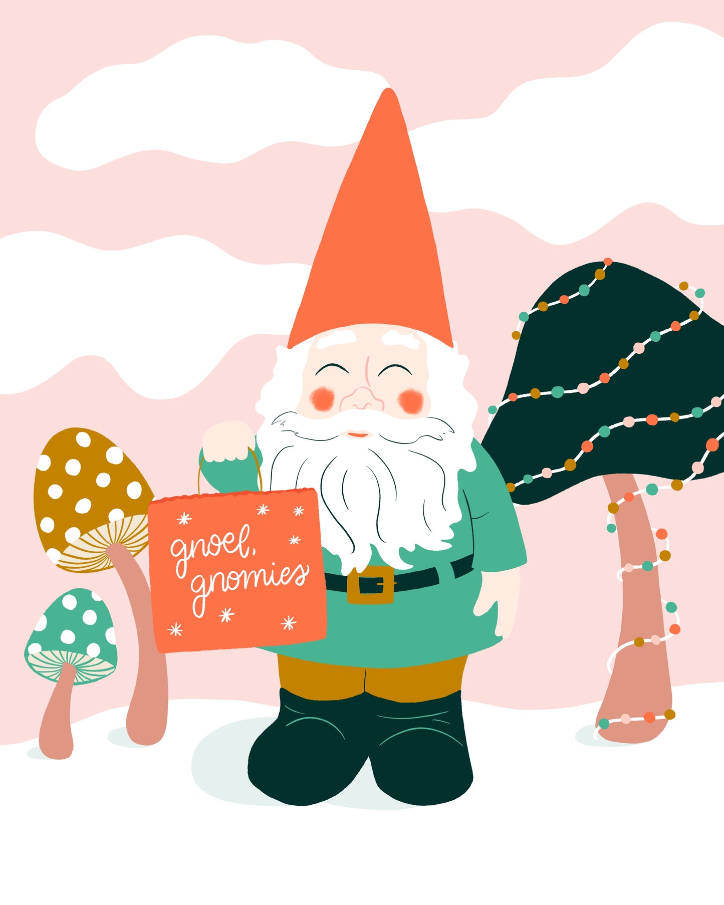 Gnoel Gnomies Christmas Card