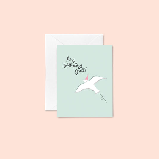 Hey Birthday Gull card